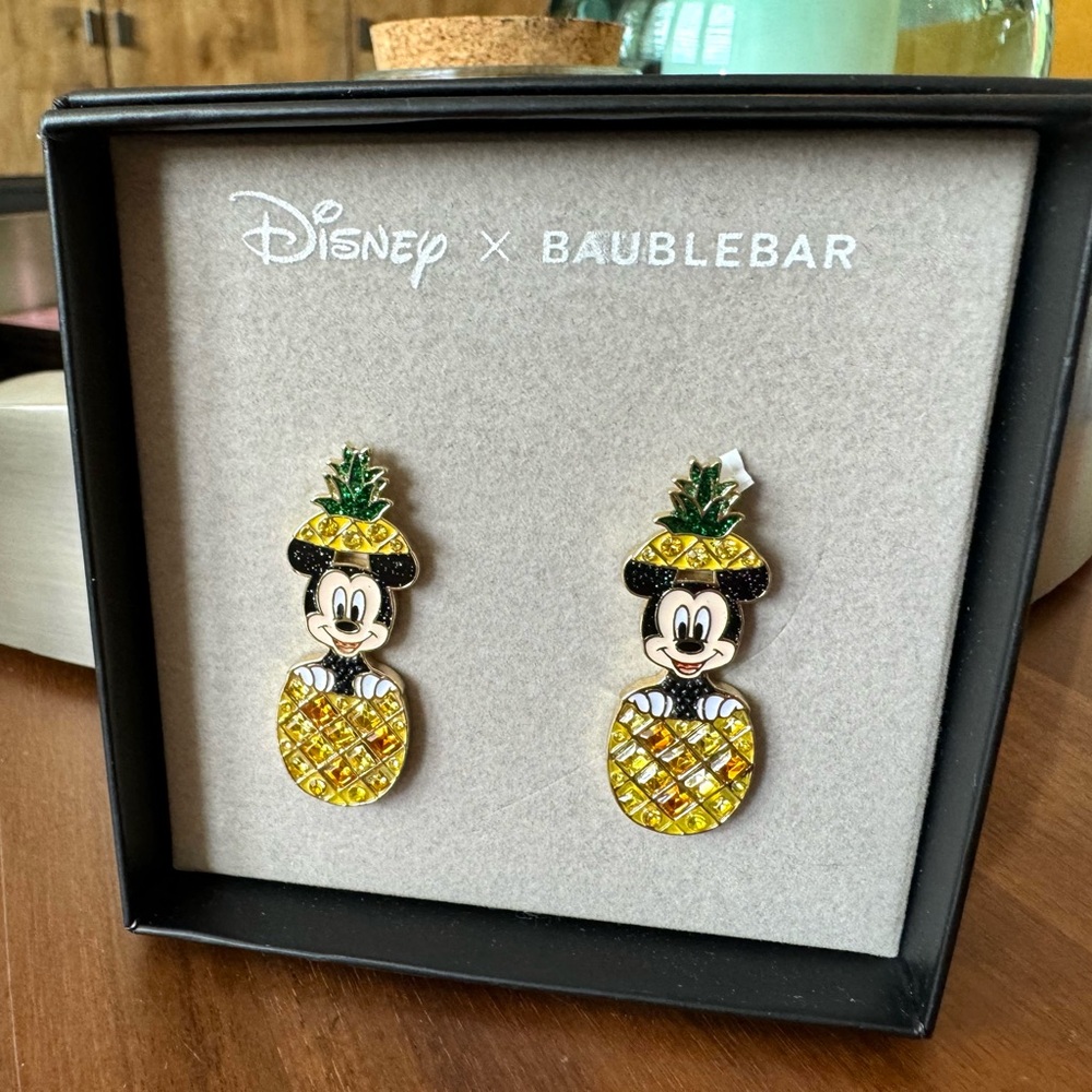 Disney and Baublebar Mickey Pineapple Earrings - Picture 4 of 6